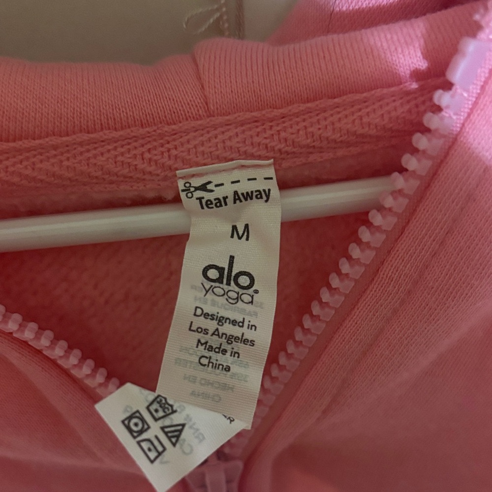 ALO Yoga Pink Cropped Hoodie - Picture 5 of 6
